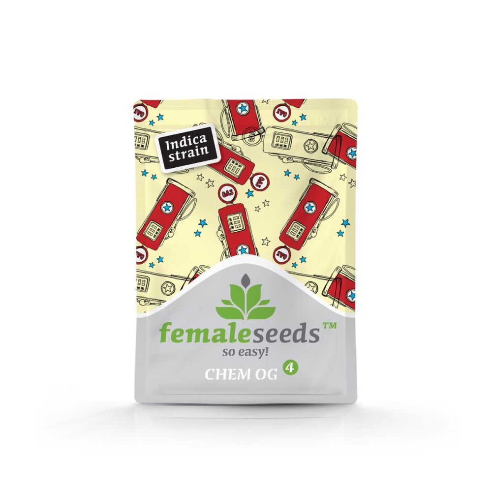Female Seeds Chem OG Feminisierte Hanfsamen Verpackung