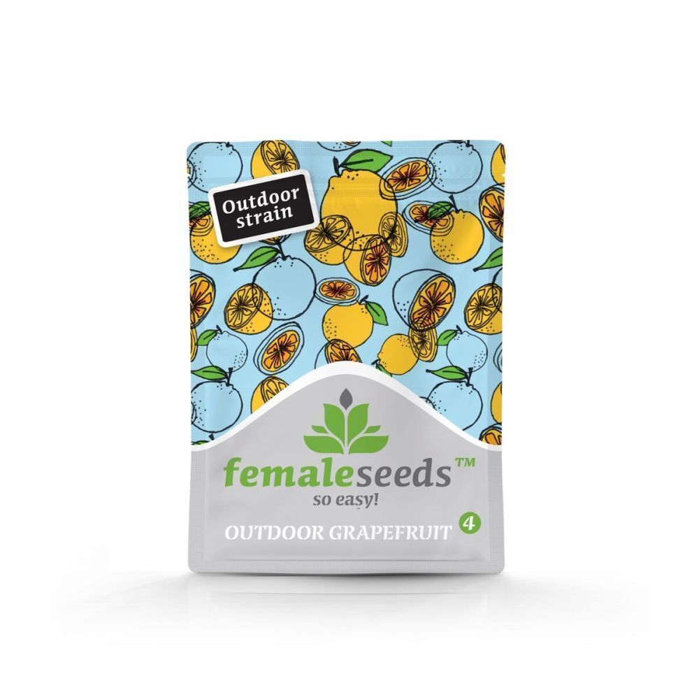 Female Seeds Outdoor Grapefruit Feminisierte Hanfsamen Verpackung