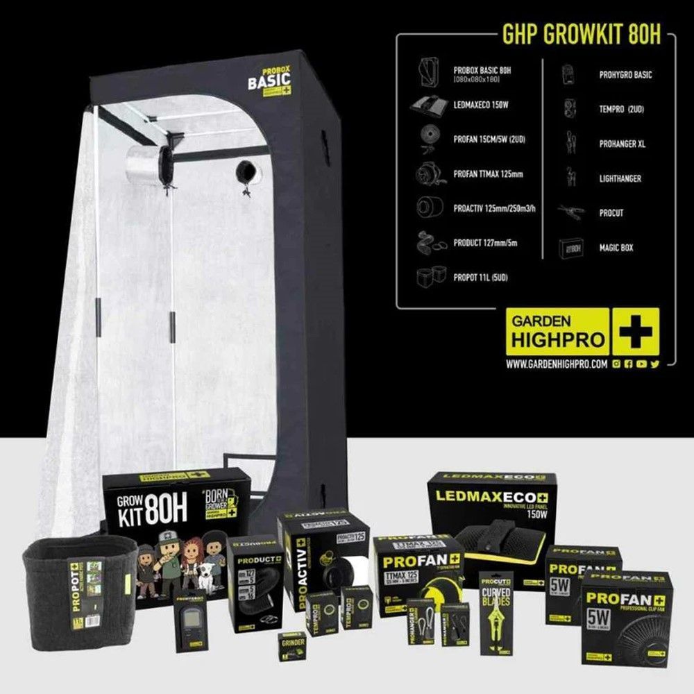 Garden Gigh Pro Growkit80H - Growing kit 80x80x180cm Set