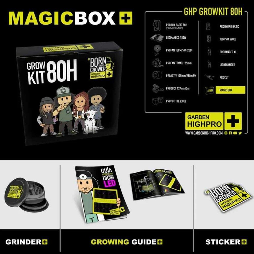 Garden Gigh Pro Growkit80H - Growing kit 80x80x180cm Magicbox
