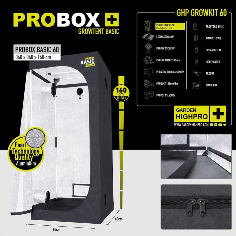 Garden Gigh Pro Growkit60 - Growing kit 60x60x160cm Growbox