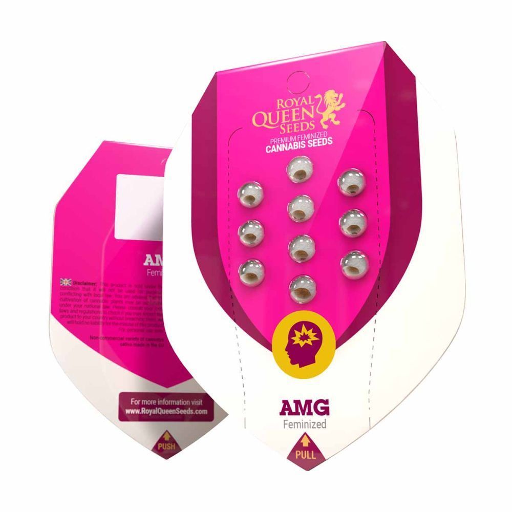 Royal Queen Seeds AMG feminisierte Hanfsamen Verpackung