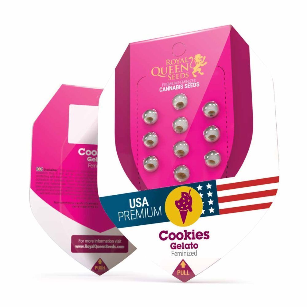 Royal Queen Seeds Cookies Gelato feminisierte Hanfsamen Verpackung