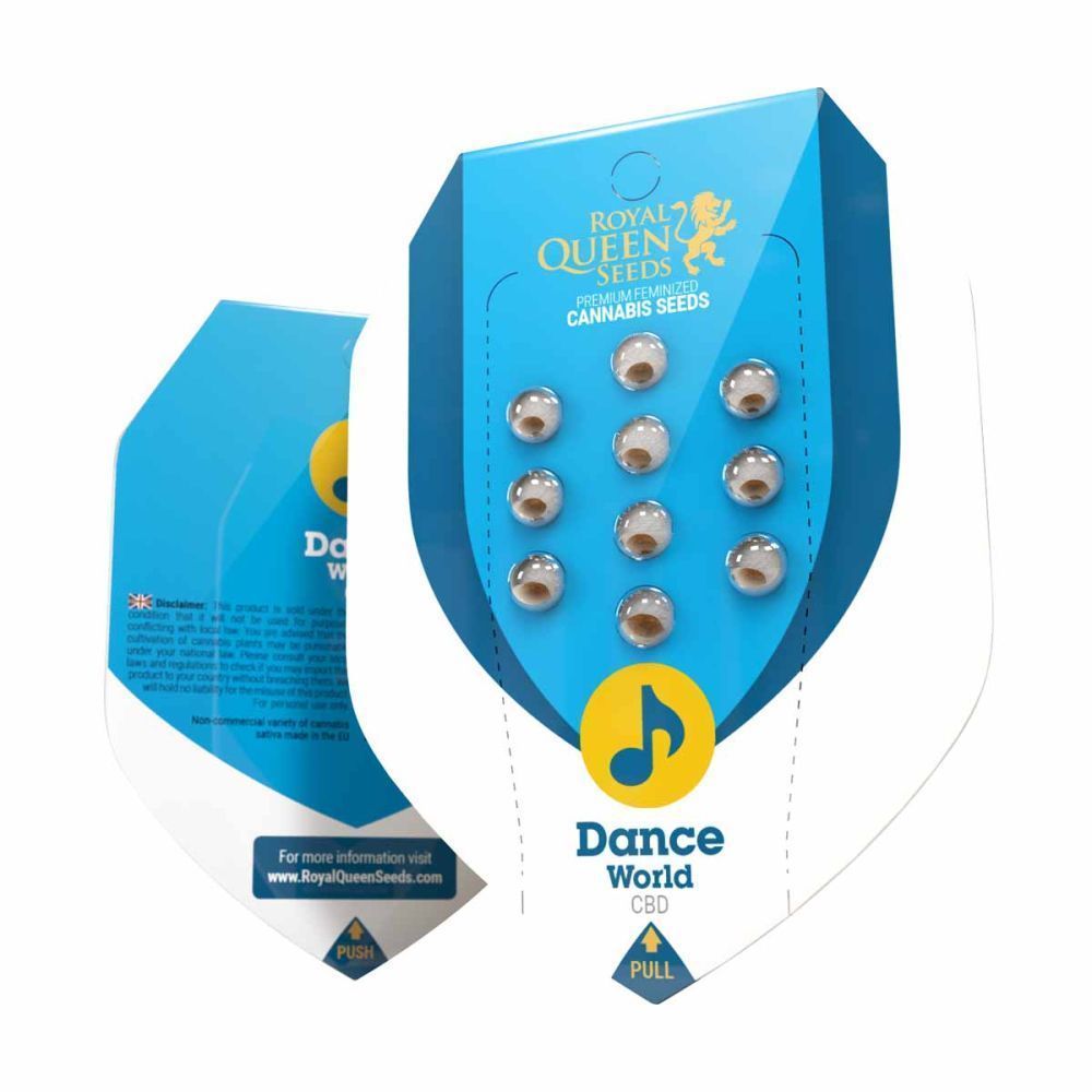 Royal Queen Seeds Dance World feminisierte Hanfsamen Verpackung