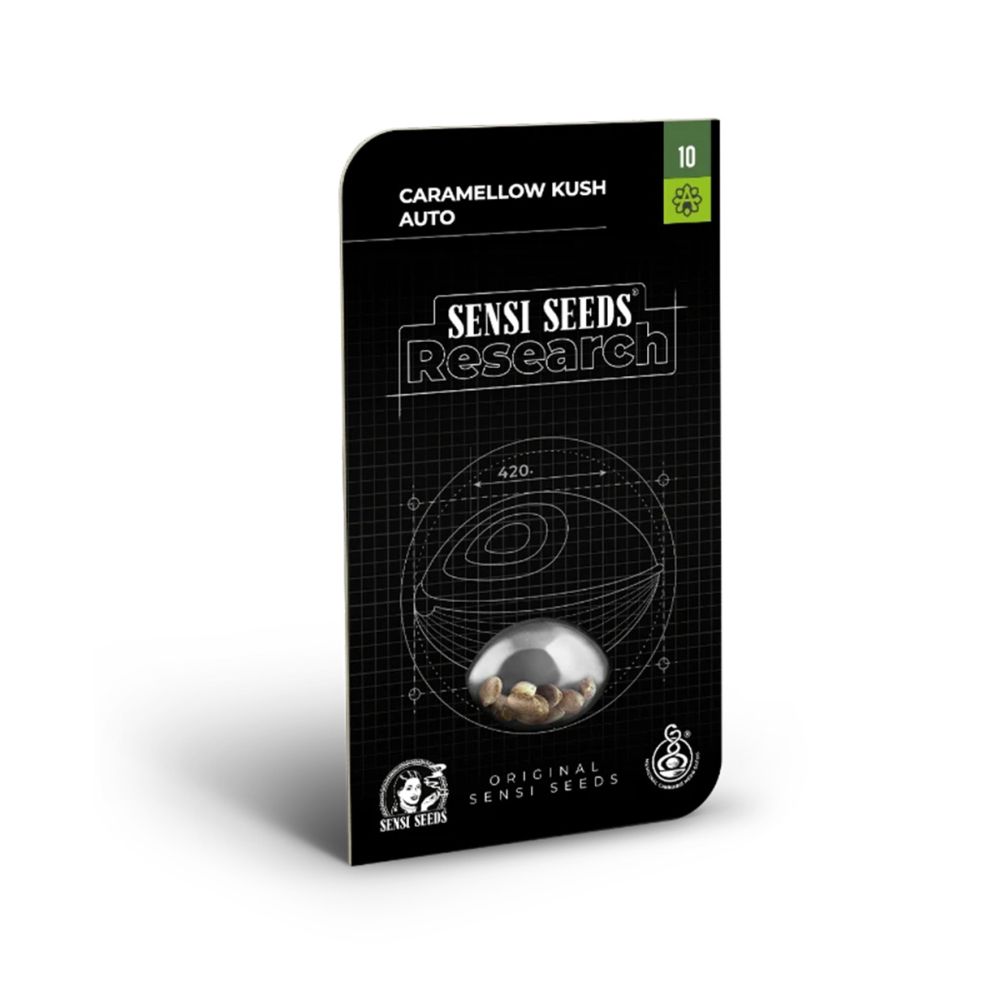 sensi seeds Caramellow Kush Feminisierte Hanfsamen Verpackung