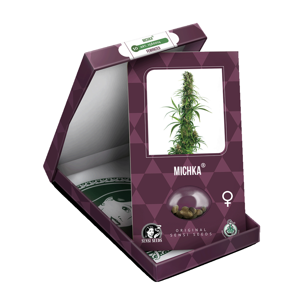 Sensi Seeds Michka feminisierte Hanfsamen Verpackung